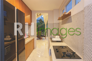 Area dapur bernuansa minimalis dengan kitchen set modern