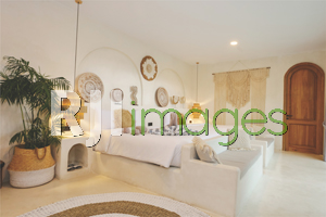 Dekorasi bohemian style area kamar tidur