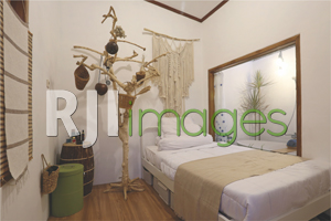 Kamar tidur Van Dijk House bergaya bohemian