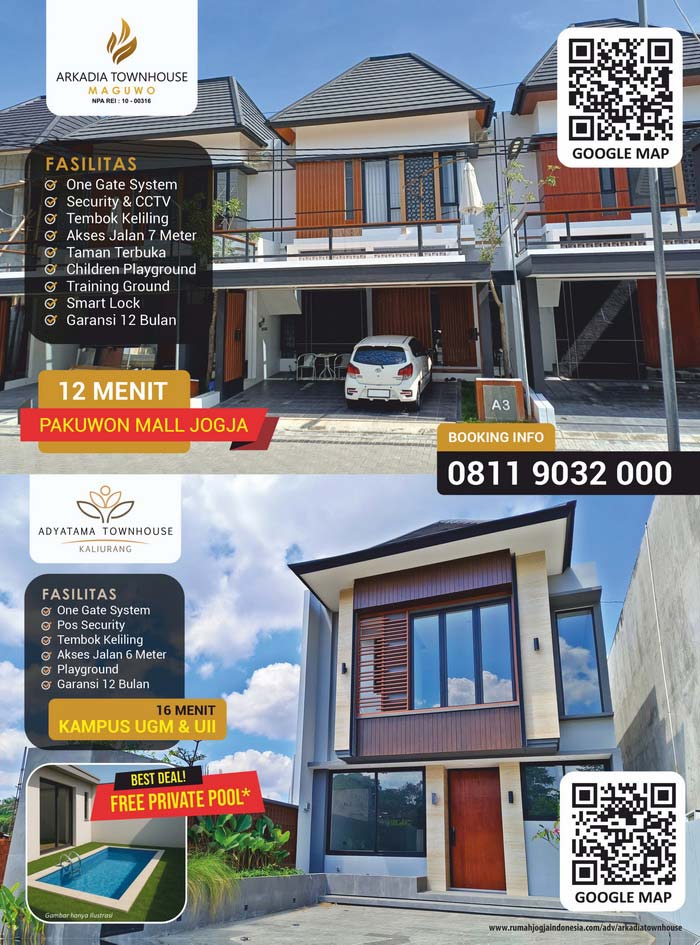 Banner Majalah Arkadia Townhouse Maguwo