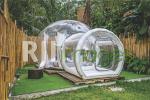 Bubble tent sebagai kamar tidur dengan gaya layaknya rumah Joglo