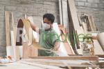 Proses pemasangan lapisan HPL