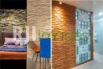 Wallpanel 4 larik colour & white wash dan Wallpanel Milan 4 larik