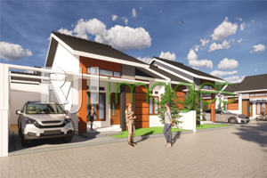 Perspektif Puri Larasati Kalasan, rumah tipe 55