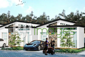 Perspektif deretan rumah tipe 36, Griya Srandakan