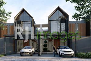 Perspektif hunian Vilas Palagan, cluster Pinus tipe 110