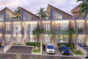 Perspektif hunian berkonsep 2 lantai, tipe 100 (Saphir), GRAHA YUDISTIRA