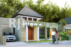 Perspektif hunian tipe 55 Amartani Palagan Residence