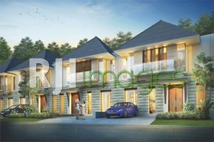 Perspektif hunian tipe Grimsby, area d'Boulevard CitraGrand Mutiara Semarang