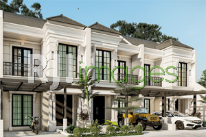 Perspektif kawasan hunian TJOKRO PRIMERA tipe 70, yang mengusung tema American C