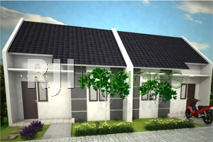 Perspektif kawasan rumah tipe 30 Prasada Green VIllage