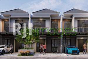 Perspektif kawasan rumah tipe 75, DM Village Banguntapan