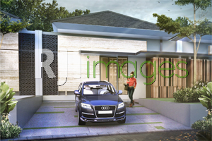 Perspektif model hunian tipe 45, Pondok Permai Candi Gebang