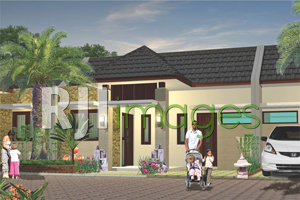 Perspektif rumah tipe 38, Pesanggrahan Kalimaya