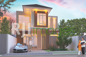 Perspektif rumah tipe 72, Mutiara Gading Residence