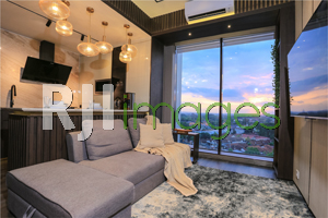 Sunset view dari area living room