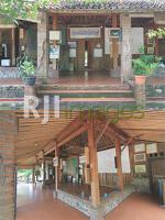 Konsep bangunan Pendopo dengan batubata ekspos dan Aksen material batu dalam Pen