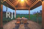 Pendopo kecil sebagai tempat romantic dinner dengan view hijau
