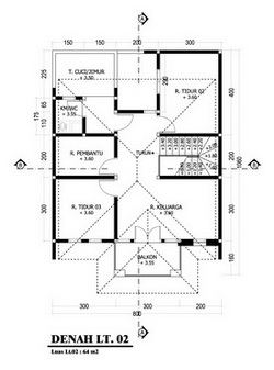denah rumah rejowinangun
