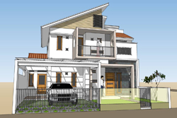 Tampak Depan 1 Rumah Condong Catur